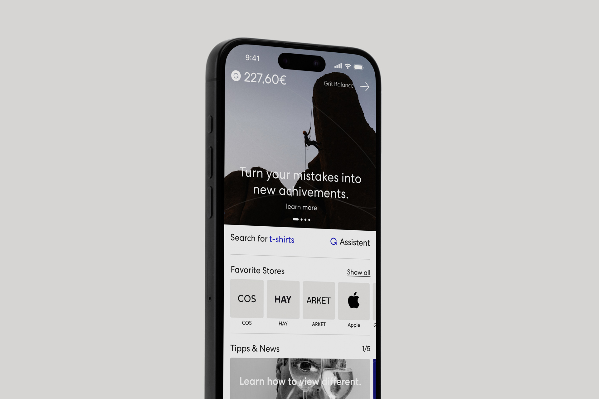 Grit App Home Screendesign