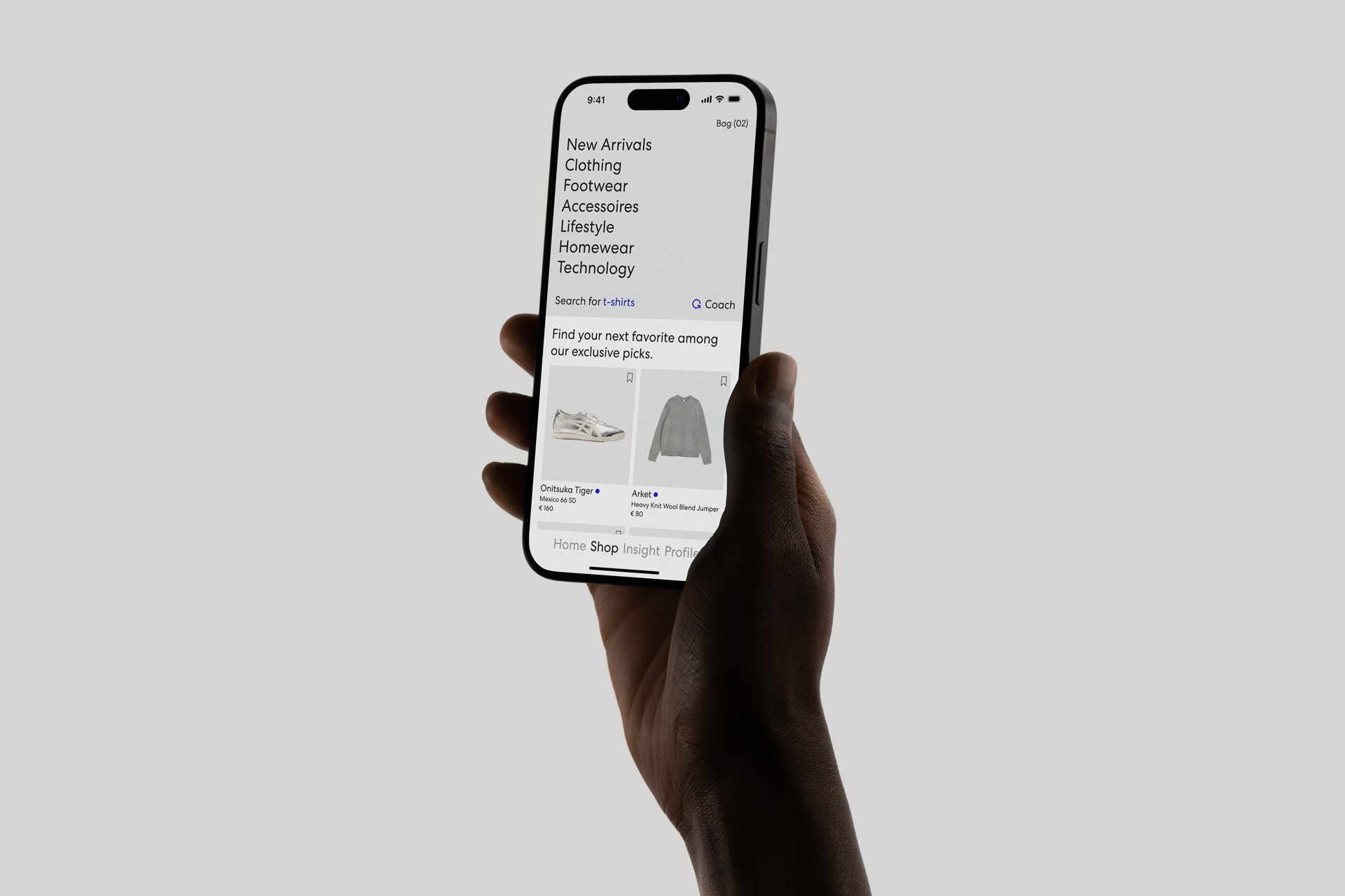 Grit App Shop Screendesign