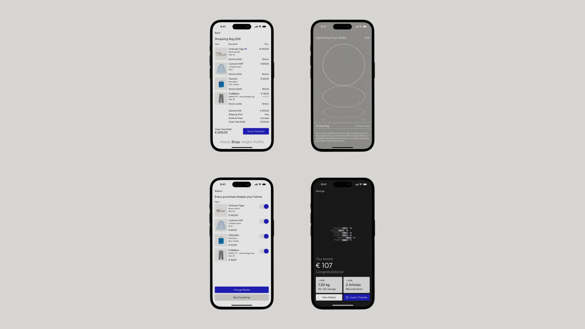 App Order Validation Screendesigns